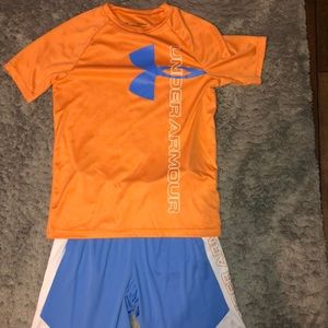 Boys under armour shorts set